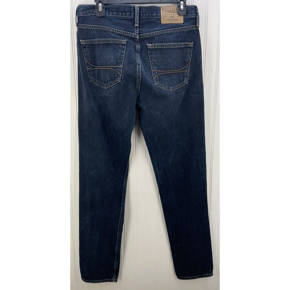 Men's Hollister Denim Blue Jeans 30 x 32 Dark Blue Slim Fit